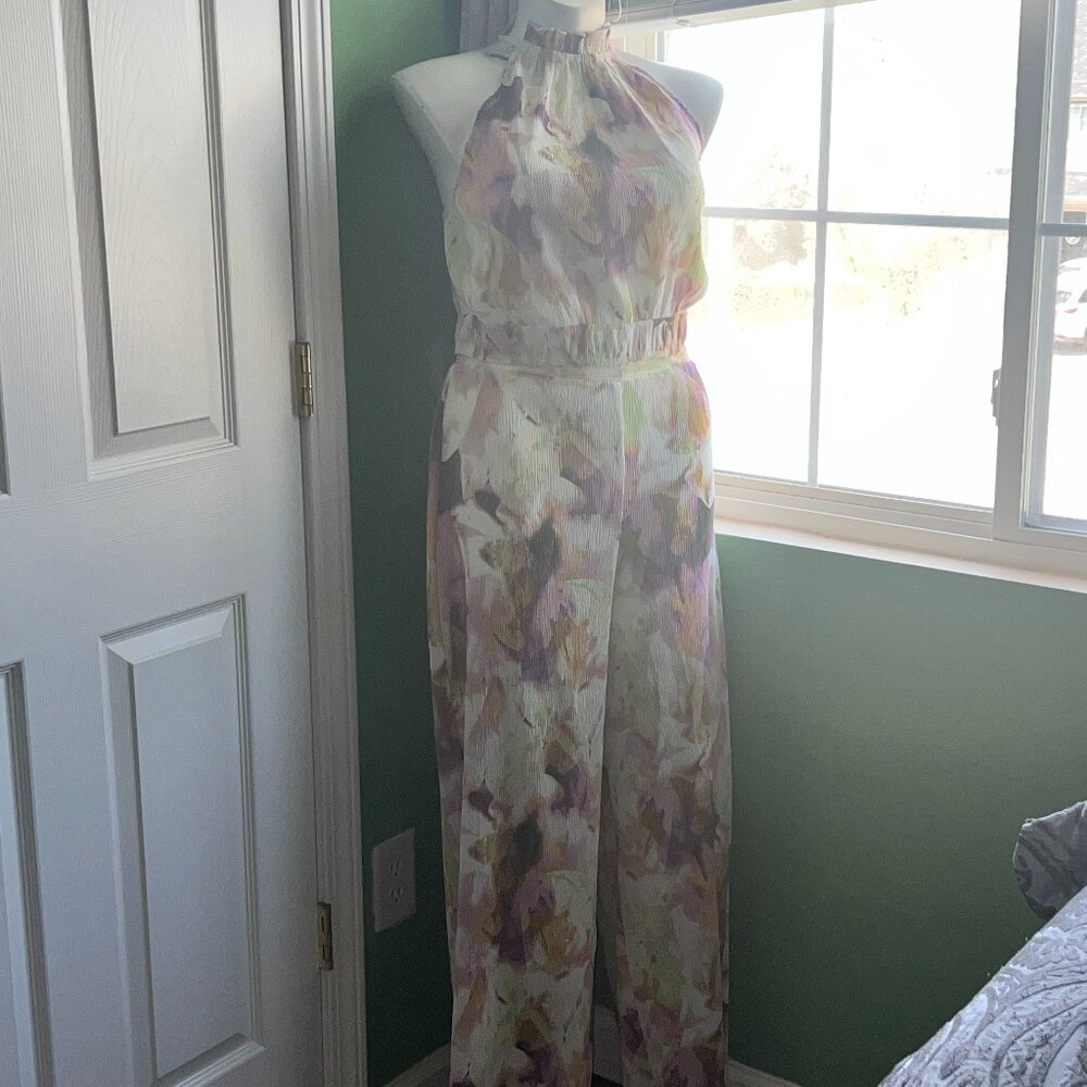 Watercolor Plisse Pant Set -Size 1X